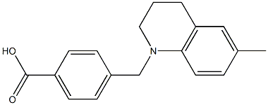 4-[(6-methyl-1,2,3,4-tetrahydroquinolin-1-yl)methyl]benzoic acid 结构式