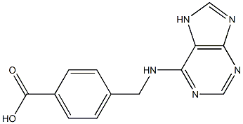 4-[(7H-purin-6-ylamino)methyl]benzoic acid 结构式