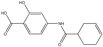 4-[(cyclohex-3-en-1-ylcarbonyl)amino]-2-hydroxybenzoic acid 结构式