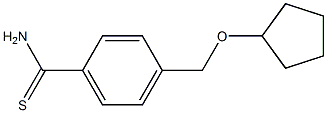 4-[(cyclopentyloxy)methyl]benzenecarbothioamide 结构式
