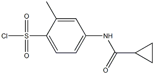 4-[(cyclopropylcarbonyl)amino]-2-methylbenzenesulfonyl chloride 结构式