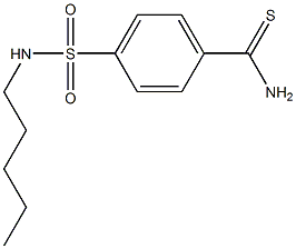 4-[(pentylamino)sulfonyl]benzenecarbothioamide 结构式