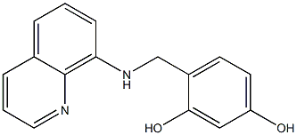 4-[(quinolin-8-ylamino)methyl]benzene-1,3-diol 结构式