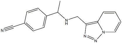 4-[1-({[1,2,4]triazolo[3,4-a]pyridin-3-ylmethyl}amino)ethyl]benzonitrile 结构式