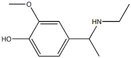 4-[1-(ethylamino)ethyl]-2-methoxyphenol 结构式