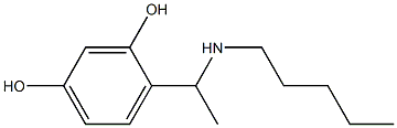 4-[1-(pentylamino)ethyl]benzene-1,3-diol 结构式