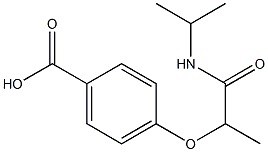 4-[1-(propan-2-ylcarbamoyl)ethoxy]benzoic acid 结构式