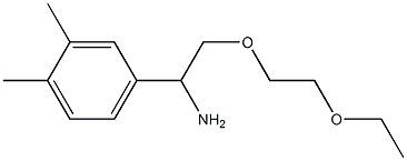 4-[1-amino-2-(2-ethoxyethoxy)ethyl]-1,2-dimethylbenzene 结构式