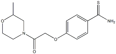 4-[2-(2-methylmorpholin-4-yl)-2-oxoethoxy]benzenecarbothioamide 结构式