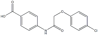 4-[2-(4-chlorophenoxy)acetamido]benzoic acid 结构式