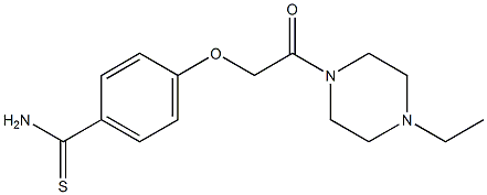 4-[2-(4-ethylpiperazin-1-yl)-2-oxoethoxy]benzene-1-carbothioamide 结构式