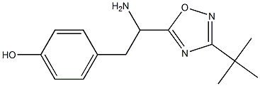 4-[2-amino-2-(3-tert-butyl-1,2,4-oxadiazol-5-yl)ethyl]phenol 结构式