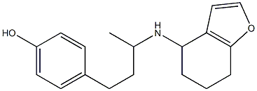 4-[3-(4,5,6,7-tetrahydro-1-benzofuran-4-ylamino)butyl]phenol 结构式