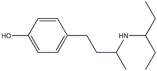 4-[3-(pentan-3-ylamino)butyl]phenol 结构式