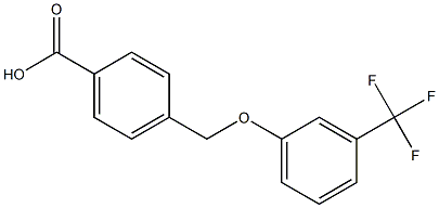 4-[3-(trifluoromethyl)phenoxymethyl]benzoic acid 结构式