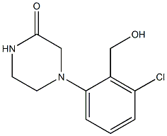 4-[3-chloro-2-(hydroxymethyl)phenyl]piperazin-2-one 结构式