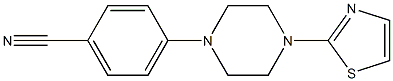 4-[4-(1,3-thiazol-2-yl)piperazin-1-yl]benzonitrile 结构式