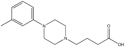 4-[4-(3-methylphenyl)piperazin-1-yl]butanoic acid 结构式