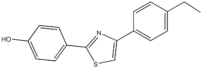 4-[4-(4-ethylphenyl)-1,3-thiazol-2-yl]phenol 结构式