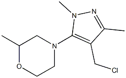 4-[4-(chloromethyl)-1,3-dimethyl-1H-pyrazol-5-yl]-2-methylmorpholine 结构式