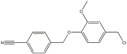 4-[4-(chloromethyl)-2-methoxyphenoxymethyl]benzonitrile 结构式