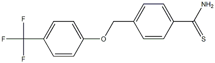 4-[4-(trifluoromethyl)phenoxymethyl]benzene-1-carbothioamide 结构式