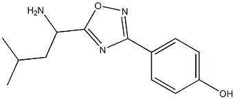 4-[5-(1-amino-3-methylbutyl)-1,2,4-oxadiazol-3-yl]phenol 结构式