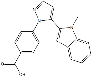 4-[5-(1-methyl-1H-benzimidazol-2-yl)-1H-pyrazol-1-yl]benzoic acid 结构式