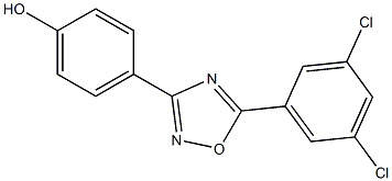 4-[5-(3,5-dichlorophenyl)-1,2,4-oxadiazol-3-yl]phenol 结构式