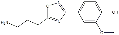 4-[5-(3-aminopropyl)-1,2,4-oxadiazol-3-yl]-2-methoxyphenol 结构式