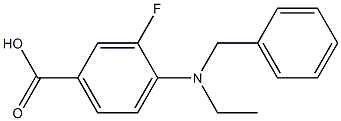 4-[benzyl(ethyl)amino]-3-fluorobenzoic acid 结构式