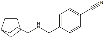 4-{[(1-{bicyclo[2.2.1]heptan-2-yl}ethyl)amino]methyl}benzonitrile 结构式