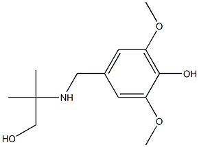 4-{[(1-hydroxy-2-methylpropan-2-yl)amino]methyl}-2,6-dimethoxyphenol 结构式