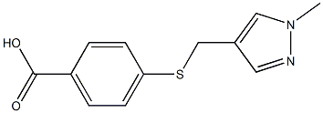 4-{[(1-methyl-1H-pyrazol-4-yl)methyl]sulfanyl}benzoic acid 结构式