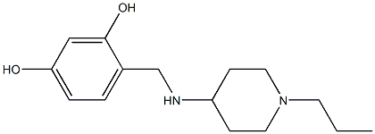 4-{[(1-propylpiperidin-4-yl)amino]methyl}benzene-1,3-diol 结构式