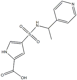 4-{[(1-pyridin-4-ylethyl)amino]sulfonyl}-1H-pyrrole-2-carboxylic acid 结构式