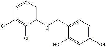 4-{[(2,3-dichlorophenyl)amino]methyl}benzene-1,3-diol 结构式