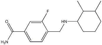 4-{[(2,3-dimethylcyclohexyl)amino]methyl}-3-fluorobenzamide 结构式