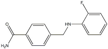 4-{[(2-fluorophenyl)amino]methyl}benzamide 结构式