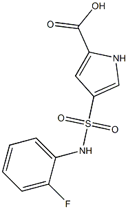 4-{[(2-fluorophenyl)amino]sulfonyl}-1H-pyrrole-2-carboxylic acid 结构式