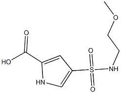 4-{[(2-methoxyethyl)amino]sulfonyl}-1H-pyrrole-2-carboxylic acid 结构式
