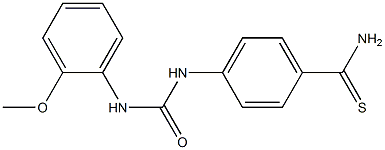 4-{[(2-methoxyphenyl)carbamoyl]amino}benzene-1-carbothioamide 结构式