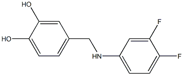 4-{[(3,4-difluorophenyl)amino]methyl}benzene-1,2-diol 结构式