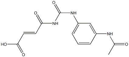 4-{[(3-acetamidophenyl)carbamoyl]amino}-4-oxobut-2-enoic acid 结构式
