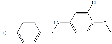 4-{[(3-chloro-4-methoxyphenyl)amino]methyl}phenol 结构式