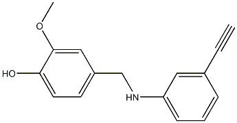 4-{[(3-ethynylphenyl)amino]methyl}-2-methoxyphenol 结构式