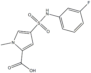 4-{[(3-fluorophenyl)amino]sulfonyl}-1-methyl-1H-pyrrole-2-carboxylic acid 结构式