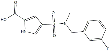 4-{[(3-fluorophenyl)methyl](methyl)sulfamoyl}-1H-pyrrole-2-carboxylic acid 结构式