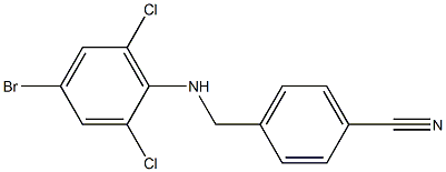 4-{[(4-bromo-2,6-dichlorophenyl)amino]methyl}benzonitrile 结构式