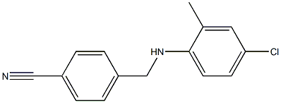 4-{[(4-chloro-2-methylphenyl)amino]methyl}benzonitrile 结构式